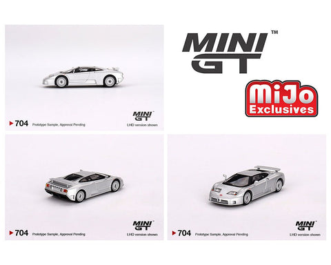 (Pre-Order) Bugatti EB110 GT Grigio Chiaro Silver Mini GT Mijo Exclusives - Big J's Garage