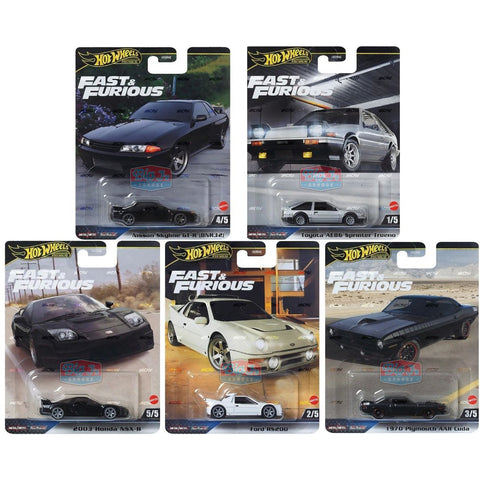 (Pre-Order) Fast and Furious Mix 5 Assortment E 2023 Hot Wheels Car Culture Premium 5-Car Assortment - Big J's Garage