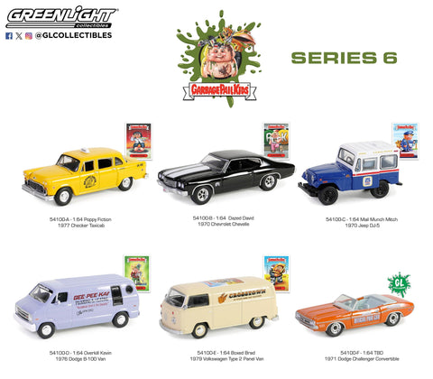 (Pre-Order) Garbage Pail Kids Series 6 6-Car Assortment Greenlight Collectibles - Big J's Garage