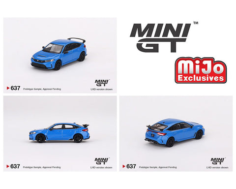 (Pre-Order) Honda Civic Type R Boost Blue Pearl 2023 Mini GT Mijo Exclusives - Big J's Garage