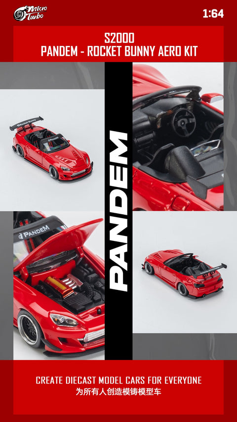 (Pre-Order) Honda S2000 Pandem Rocket Bunny Red Micro Turbo - Big J's Garage