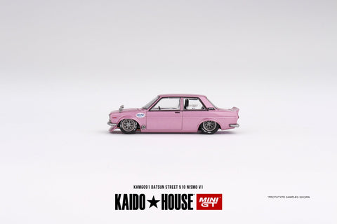 (Pre-Order) Nissan Datsun 510 Street Kaido GT V1 Pink Kaido House x Mini GT - Big J's Garage