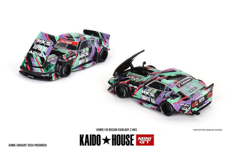 (Pre-Order) Nissan Fairlady Z HKS V1 Kaido House x Mini GT - Big J's Garage