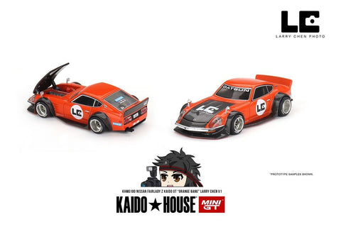 (Pre-Order) Nissan Fairlady Z Kaido GT Orange Bang Larry Chen V1 Kaido House x Mini GT - Big J's Garage