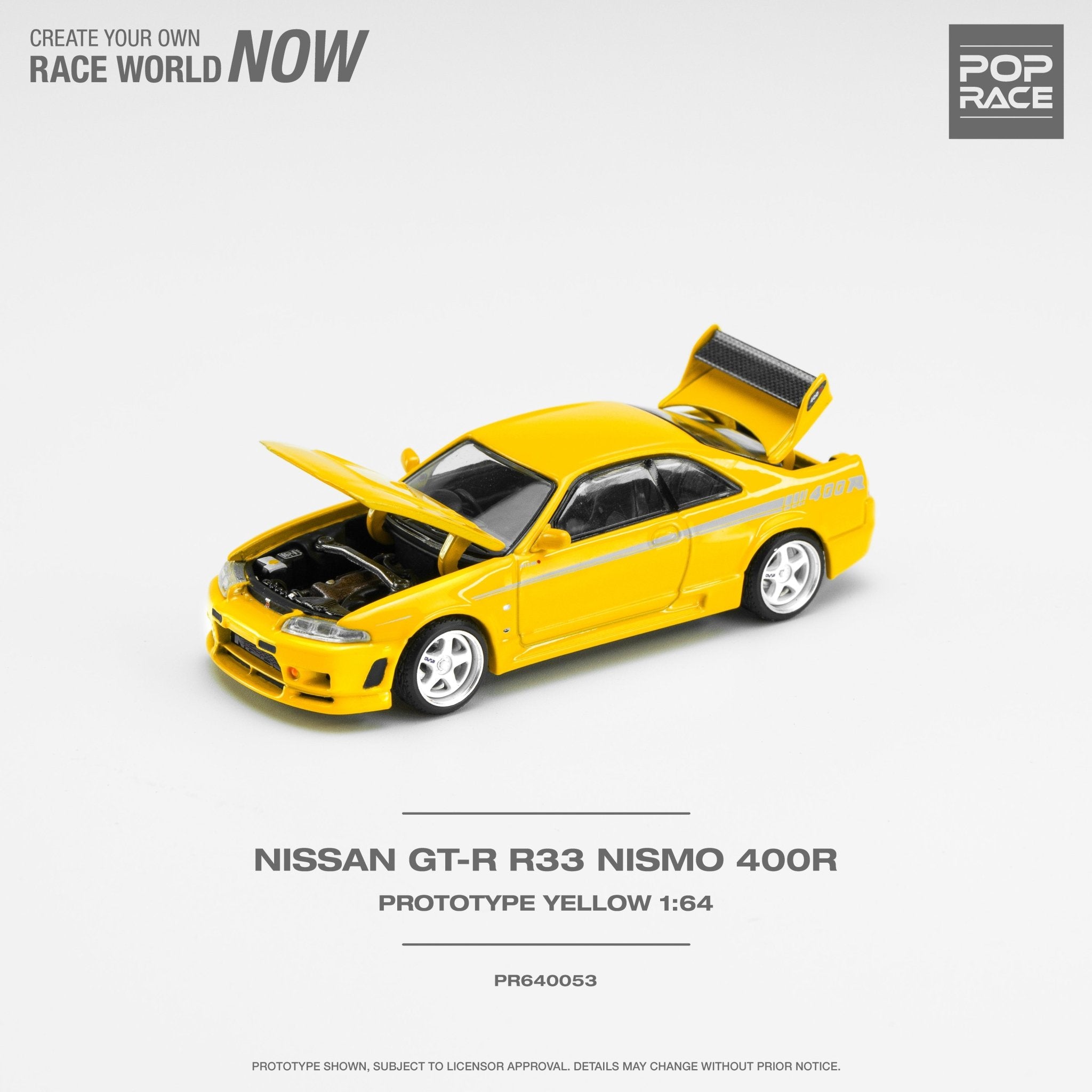 Nissan GT-R R33 Nismo 400R Prototype Yellow Pop Race Big J's Garage