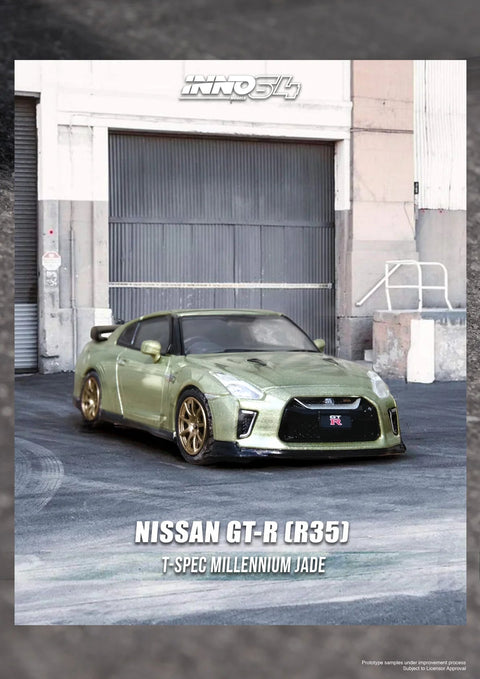 (Pre-Order) Nissan GT-R (R35) Millennium Jade Inno 64 - Big J's Garage