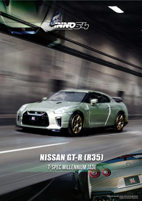 (Pre-Order) Nissan GT-R (R35) Millennium Jade Inno 64 - Big J's Garage