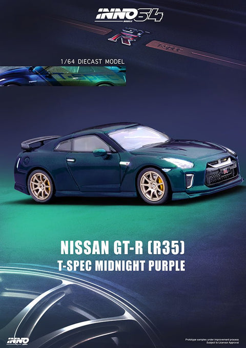 (Pre-Order) Nissan GT-R (R35) T-Spec Midnight Purple Inno 64 - Big J's Garage
