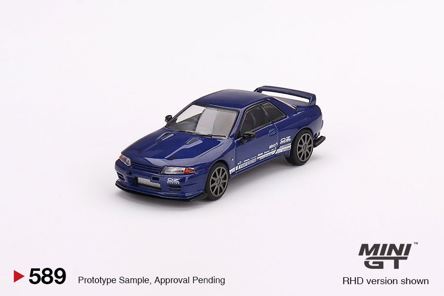 Nissan Skyline GT-R Top Secret VR32 Blue Metallic Mini GT Mijo Exclusive