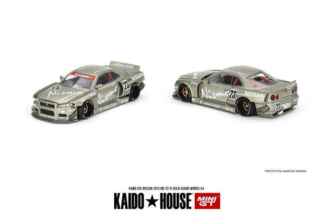 (Pre-Order) Nissan Skyline GT-R(R34) Kaido Works V4 Kaido House x Mini GT - Big J's Garage