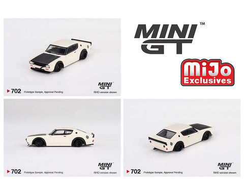 (Pre-Order) Nissan Skyline Kenmeri Liberty Walk – White Mini GT Mijo Exclusives - Big J's Garage