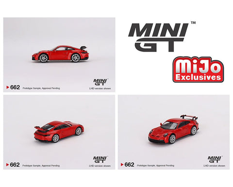 (Pre-Order) Porsche 911 Touring Black (992) GT3 Guards Red Mini GT Mijo Exclusives - Big J's Garage