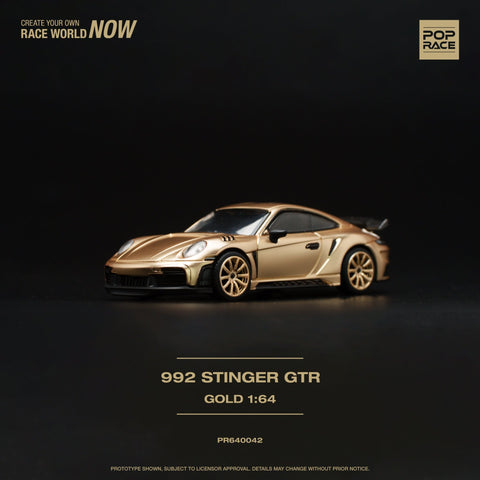 (Pre-Order) Porsche 992 Stinger GTR Gold Pop Race - Big J's Garage