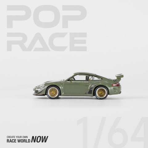 (Pre-Order) Porsche RWB 997 Dark Green Pop Race - Big J's Garage