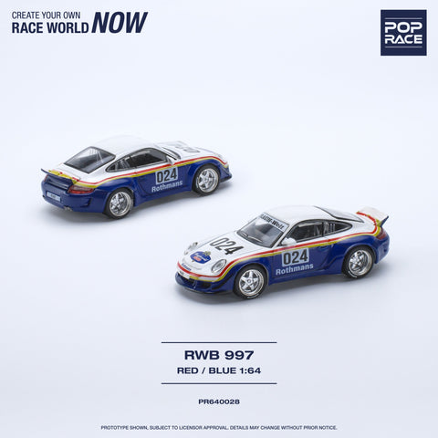 (Pre-Order) Porsche RWB 997 Red/Blue Pop Race - Big J's Garage