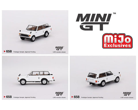 (Pre-Order) Range Rover Davos White Mini GT Mijo Exclusives - Big J's Garage