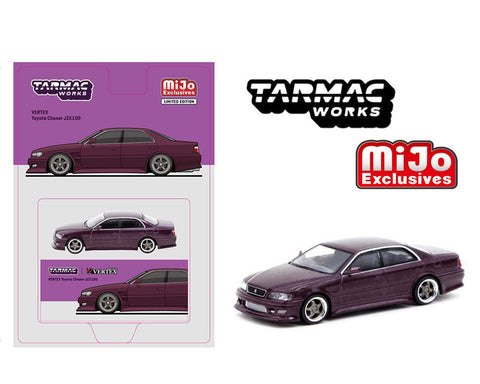 (Pre-Order) Toyota Chaser JZX100 VERTEX Purple Metallic Tarmac Works Mijo Exclusive - Big J's Garage