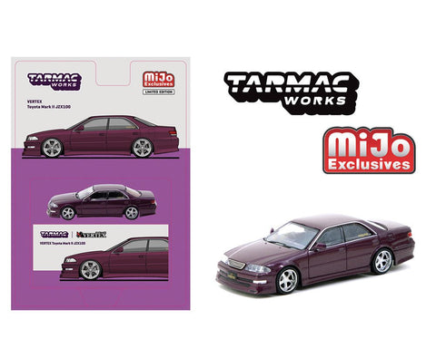 (Pre-Order) Toyota Mark II JZX100 Purple Global64 Tarmac Works Mijo Exclusive - Big J's Garage