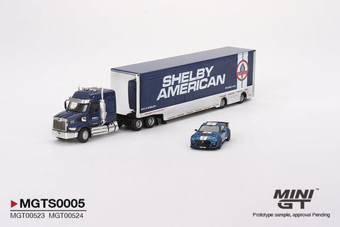 Shelby American Transporter Set Western Star 49X & Shelby GT500 SE Widebody Mini GT Mijo Exclusive - Big J's Garage